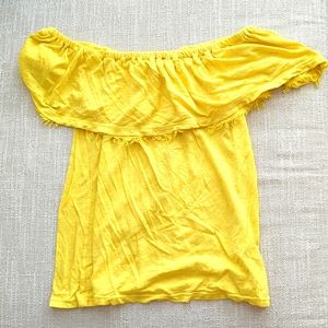 Splendid yellow off the shoulder top